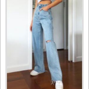 NWTS Blue jeans with accent rips